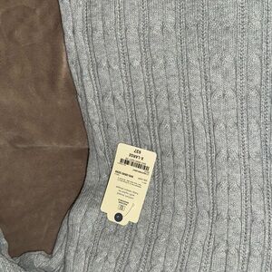 St Johns Bay Womens Classic Cable Sweater Cable Knit Bombay Gray XL Flattering